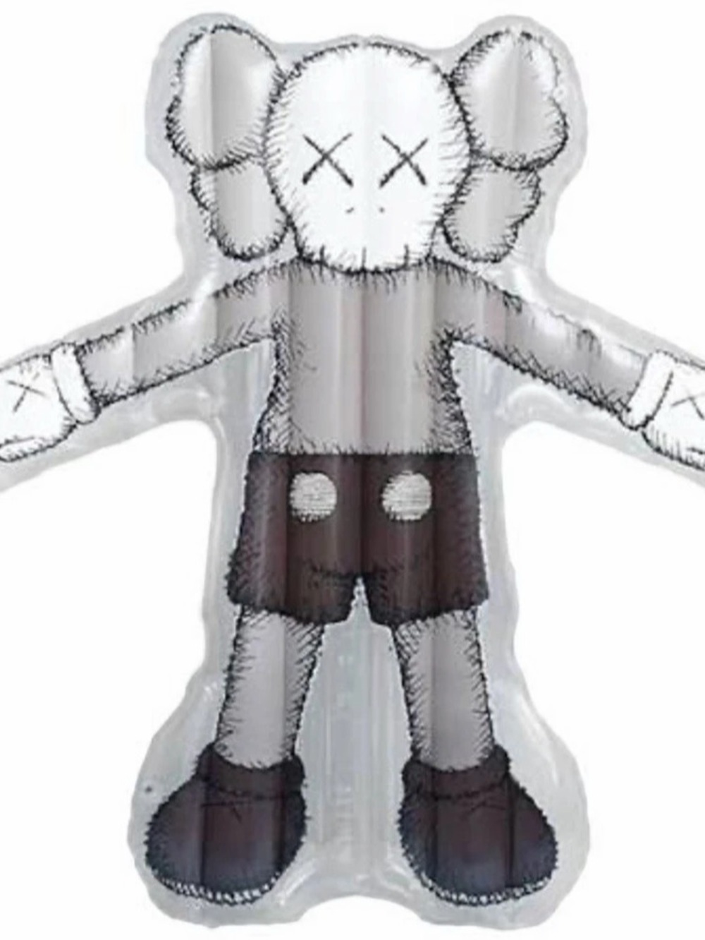 KAWS SFMOMA Inflatable Pool Float Gray & Brown